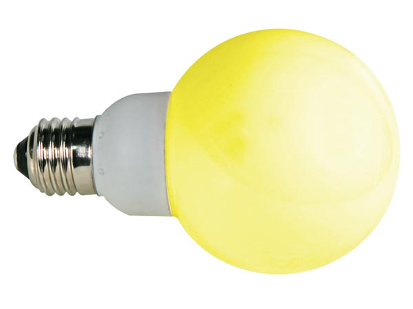 Ampoule Led Jaune - E27 - 230Vca - 20 Led, cliquez pour agrandir 