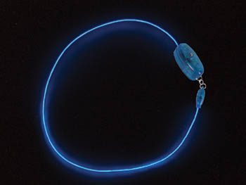 Collier Electroluminescent Bleu, cliquez pour agrandir 