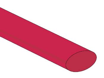 Gaine thermoretractable 2:1 - 19.0mm - rouge - 1m, cliquez pour agrandir