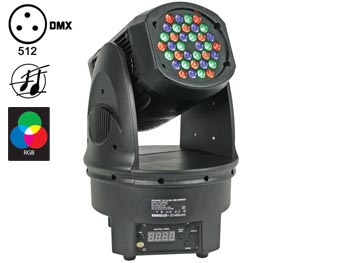 Excalibor i - projecteur lyre  LED - 36 LED de 1w, cliquez pour agrandir 