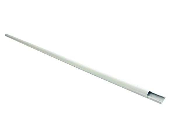 Goulotte Passe-câbles - Aluminium - 18mm X 1100mm - Blanc, cliquez pour agrandir 