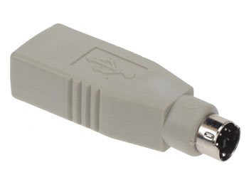 Adaptateur USB - PS2 Mâle vers USB A Femelle, cliquez pour agrandir 