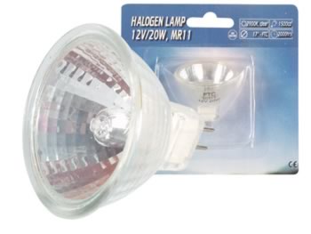 Ampoule halogne - 20W /12V - MR11, cliquez pour agrandir 