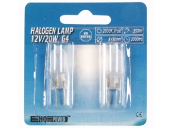 Ampoule halogne verre dpolie - 20W/12V - G4, cliquez pour agrandir 