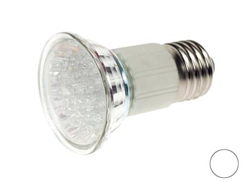 Ampoule LED Blanche - E27 - 240Vca - 18 LEDs, cliquez pour agrandir 