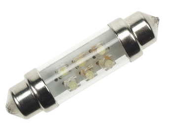 Ampoule LED de Voiture 12V, 6 LEDs Bleues (2pcs/blister), cliquez pour agrandir 