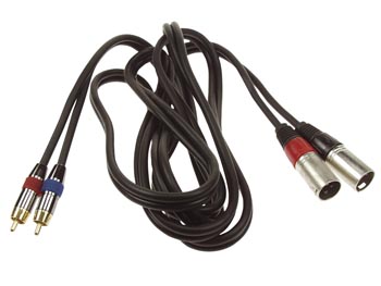 Cable 2 X Rca Male To 2 X XLR Male - 1m., cliquez pour agrandir 