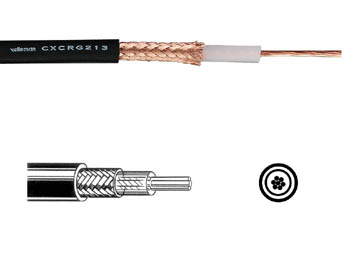 Cable Coaxial RG-213 Ubx Noir, 7x0.72mm / 9.1mm, 100m, cliquez pour agrandir 