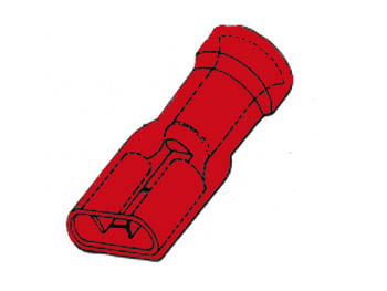 Clip Femelle Isole 6.4mm Rouge, 10pcs, cliquez pour agrandir 