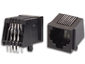Connecteurs Modulaires pour CI RJ45 8p8c, Version Coudé, cliquez pour agrandir 