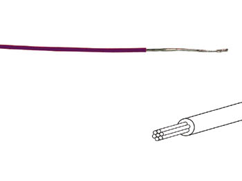 Fil de Cablage 7X0.193mm (0.20mm² ) Violet, Multibrin,  100m, cliquez pour agrandir 