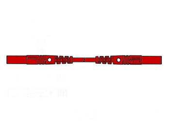 Hirschmann - Cordon de Mesure Isole 100 cm et Ø  4mm - Rouge (MLB/Gg-Sh 100/1), cliquez pour agrandir 