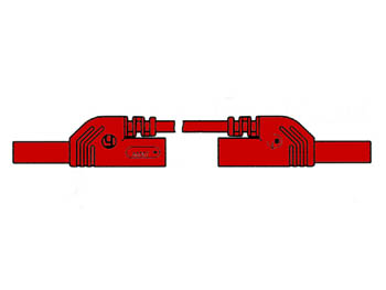 Hirschmann - Cordon de Mesure Isole 4mm 100 cm avec Reprise - Rouge (MLB-Sh/Ws 100/1), cliquez pour agrandir 