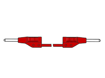 Hirschmann - Cordon de Mesure Moule 2mm 50 cm - Rouge (MVL 2/50), cliquez pour agrandir 