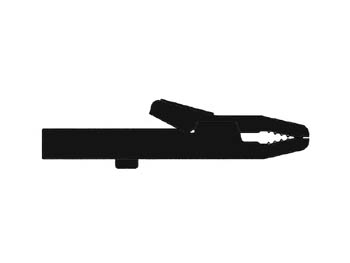 Hirshmann - Pince crocodile isolee 4mm 25A - noir (ak 2s), cliquez pour agrandir 