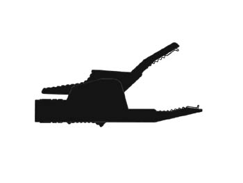 Hirshmann - Pince crocodile isolee 4mm 34A - noir (ak2b 2540), cliquez pour agrandir 