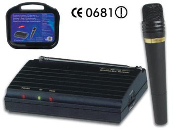 Microphone VHF sans Fil a un CAnal 181.660Mhz (1 Microphone + 1 Recepteur), cliquez pour agrandir 