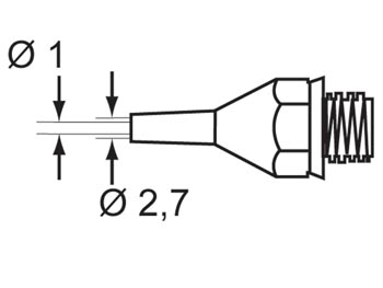 Panne Longue Dure Ds, 75w : 21de (1.0mm / 2.7mm), cliquez pour agrandir 