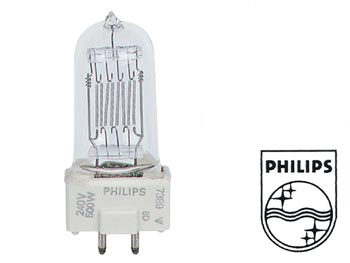 Philips - Ampoule halogne - 500W / 240V - M40 GY9.5 - 2800K - 2000H (7389), cliquez pour agrandir 