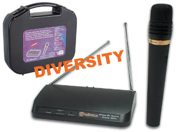 Systeme Microphone sans Fil : Recepteur avec 2 Antennes + 1 Microphone 239.320Mhz (Wr-108Dr + Wt-201), cliquez pour agrandir 