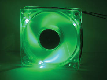 Ventilateur Pour Pc (3 LEDs Vertes), cliquez pour agrandir 