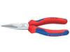 Half-round long nose pliers, chrome-plated, 160mm