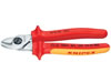 Cable shears, chrome-plated, 165mm, 1000v