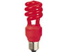 Lampe fluocompacte rouge, e27, 13w/230v