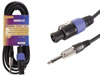 Cable Haut-Parleur Professionnel, Connecteur Haut-Parleur 4P Male Vers Jack Mono Male 6.3mm (5m)